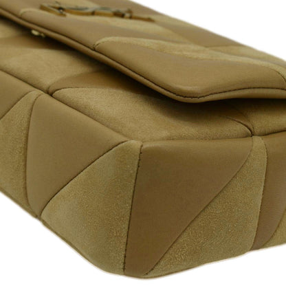 YVES SAINT LAURENT Jamie Suede Leather Shoulder Bag Cream