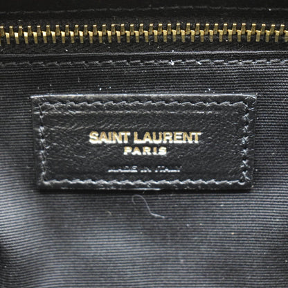 YVES SAINT LAURENT Jamie Suede Leather Shoulder Bag Cream