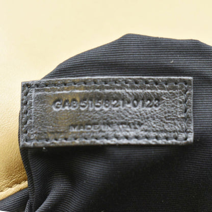 YVES SAINT LAURENT Jamie Suede Leather Shoulder Bag Cream