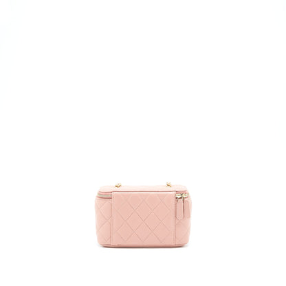 Chanel 21B Pearl Crush Long Vanity with Chain dark Pink