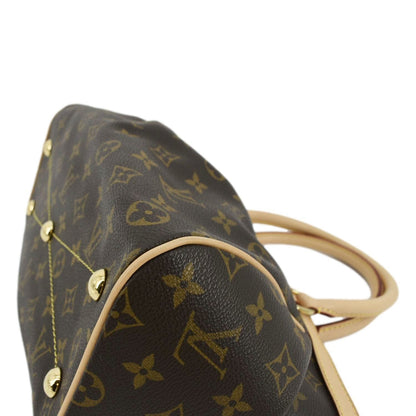 LOUIS VUITTON Tivoli PM Monogram Canvas Satchel Bag Brown