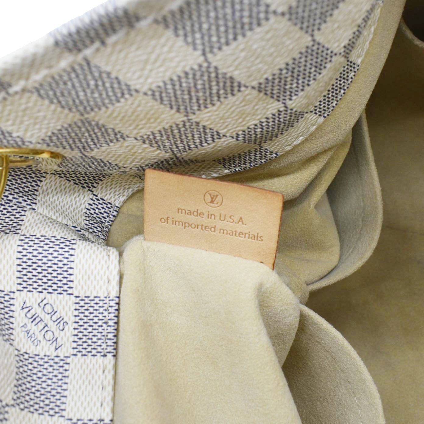 LOUIS VUITTON Artsy MM Damier Azur Hobo Bag White