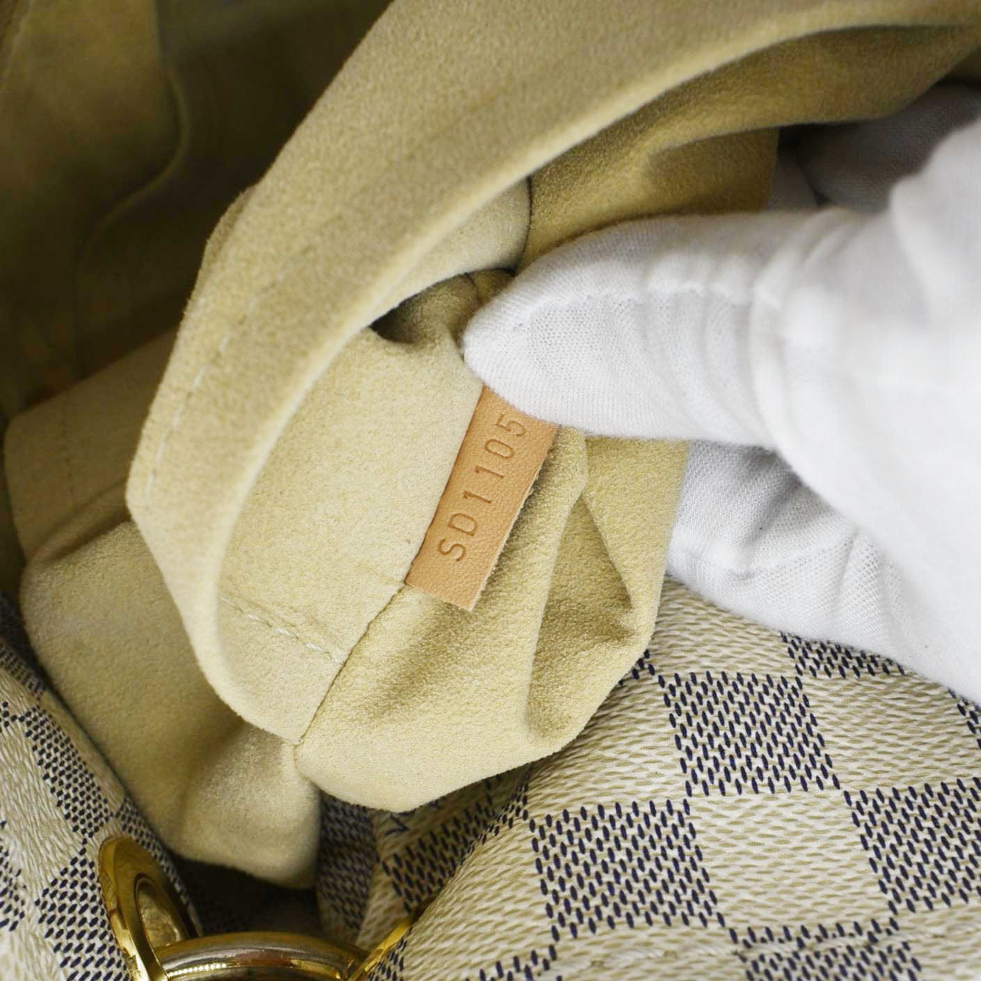 LOUIS VUITTON Artsy MM Damier Azur Hobo Bag White