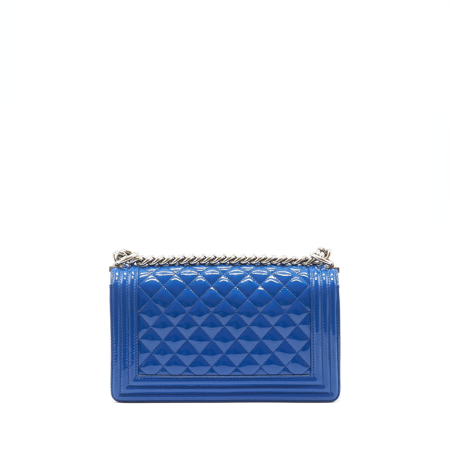 Chanel Medium Boy Chanel Patent leather Electric Blue with