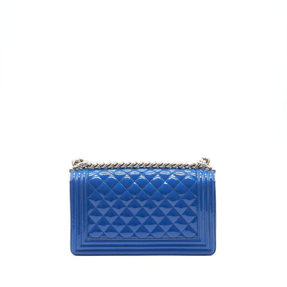 Chanel Medium Boy Chanel Patent leather Electric Blue with