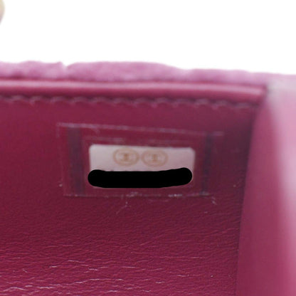 CHANEL Camellia Velvet Chain Vanity Bag Pink