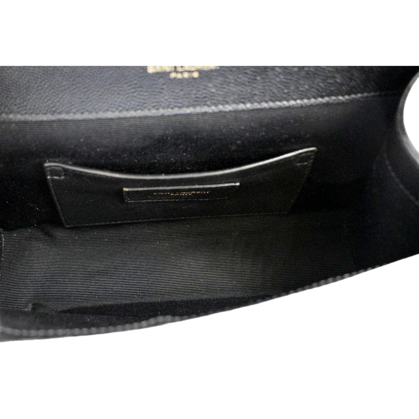 YVES SAINT LAURENT Envelope Leather Chain Crossbody Bag Small Black