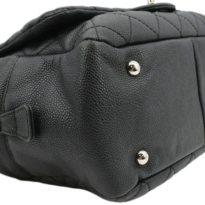 CHANEL Camera Quilted Caviar Leather Shoulder Bag Black