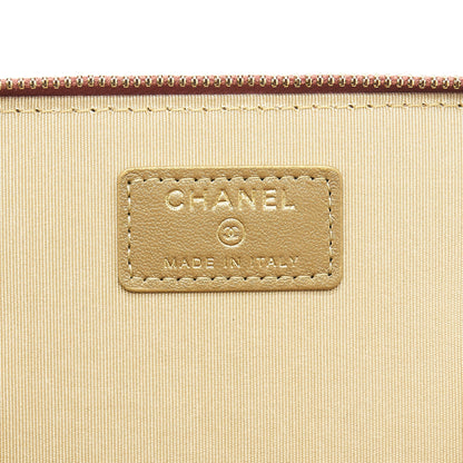 Chanel 21B Pearl Crush Long Vanity with Chain dark Pink