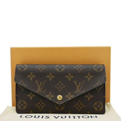 LOUIS VUITTON Sarah Monogram Canvas Wallet Brown