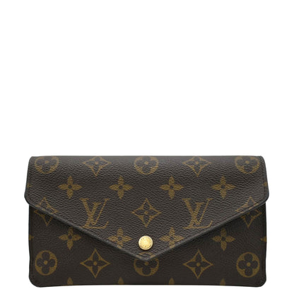 LOUIS VUITTON Sarah Monogram Canvas Wallet Brown