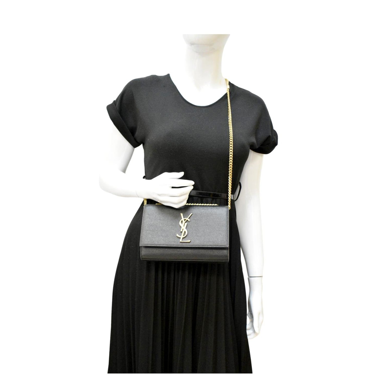 YVES SAINT LAURENT Kate Small Leather Crossbody Bag Black