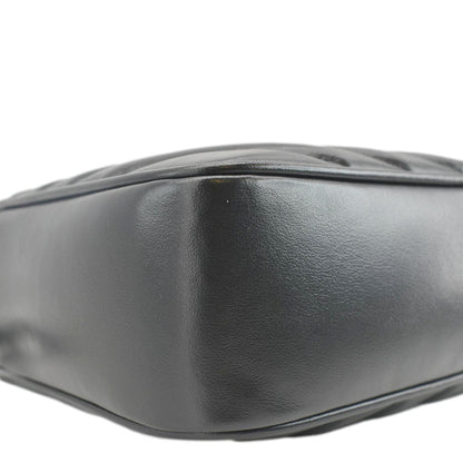 YVES SAINT LAURENT Lou Camera Chevron Leather Crossbody Bag Black