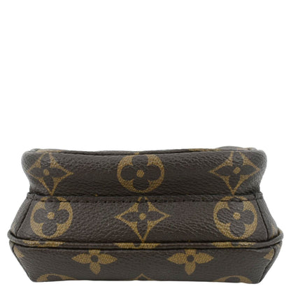 LOUIS VUITTON Utility Phone Sleeve Monogram Canvas Crossbody Bag Brown