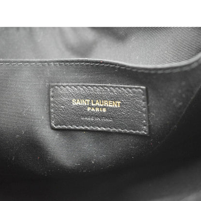 YVES SAINT LAURENT Lou Camera Chevron Leather Crossbody Bag Black