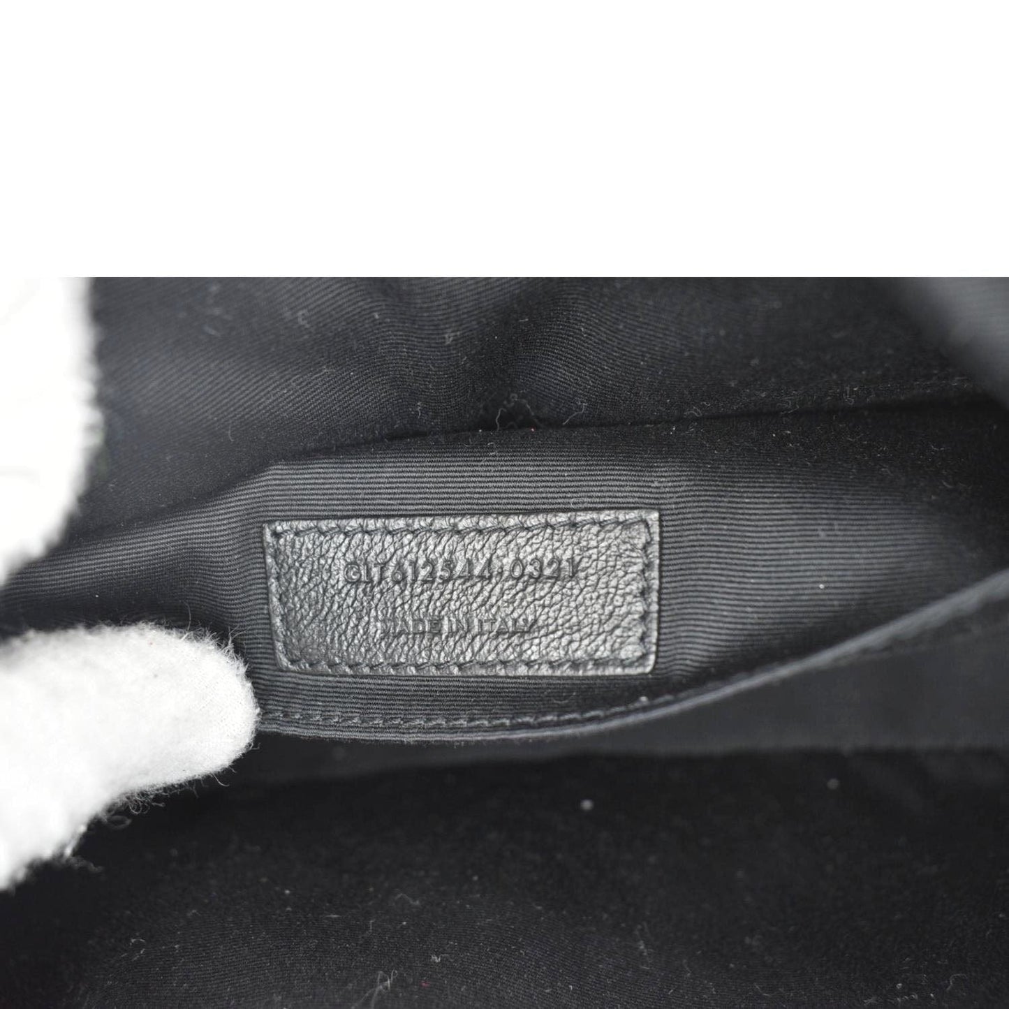 YVES SAINT LAURENT Lou Camera Chevron Leather Crossbody Bag Black