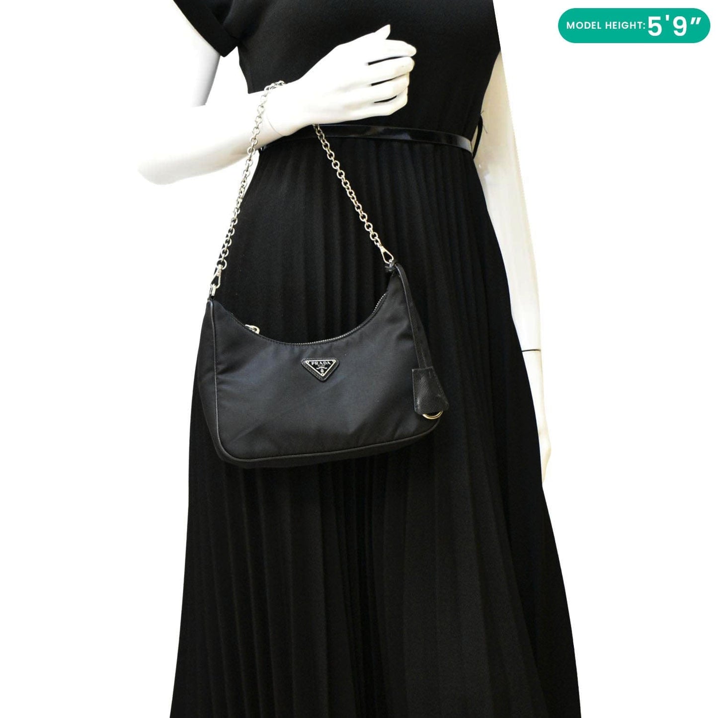 PRADA Re-Edition 2005 Re-Nylon Shoulder Bag Black