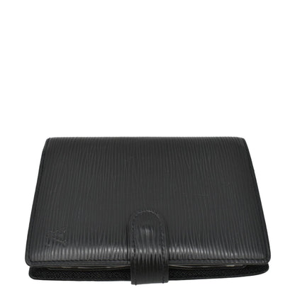 LOUIS VUITTON Ring Agenda Small Epi Leather Organizer Cover Black