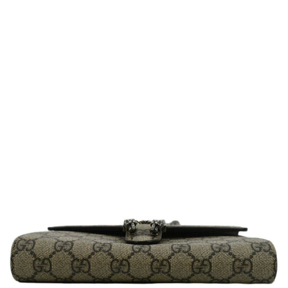 GUCCI Dionysus GG Supreme Crossbody Chain Wallet Beige 401231