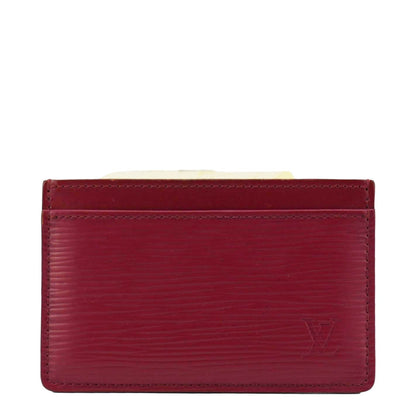 LOUIS VUITTON Epi Leather Card Holder Fuchsia