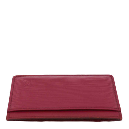LOUIS VUITTON Epi Leather Card Holder Fuchsia