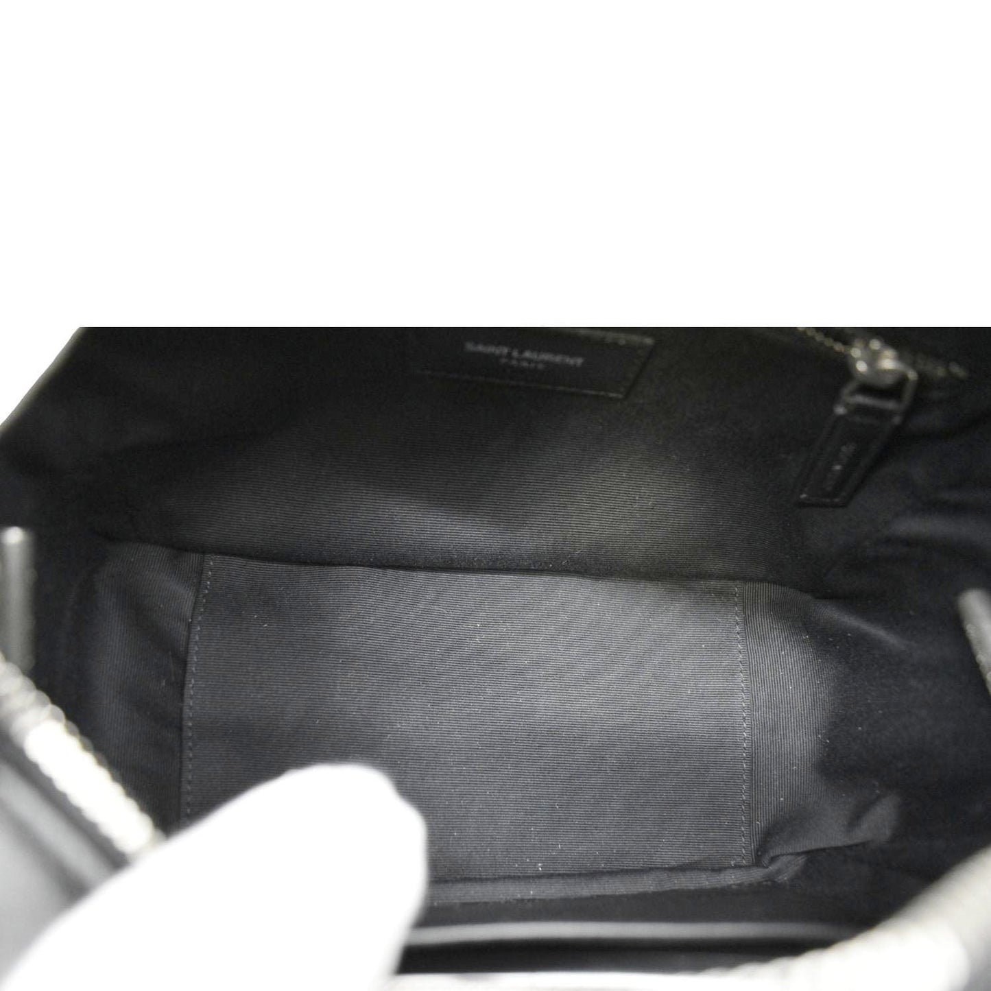 YVES SAINT LAURENT LouLou Bowling Small Quilted Monogram Crossbody Bag Black