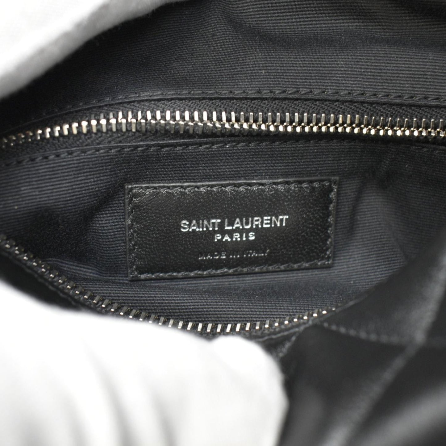 YVES SAINT LAURENT LouLou Bowling Small Quilted Monogram Crossbody Bag Black