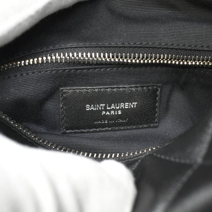 YVES SAINT LAURENT LouLou Bowling Small Quilted Monogram Crossbody Bag Black