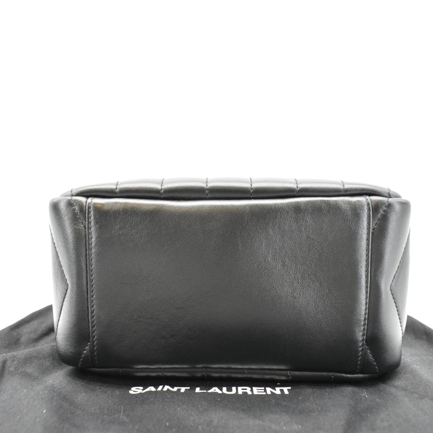 YVES SAINT LAURENT LouLou Bowling Small Quilted Monogram Crossbody Bag Black