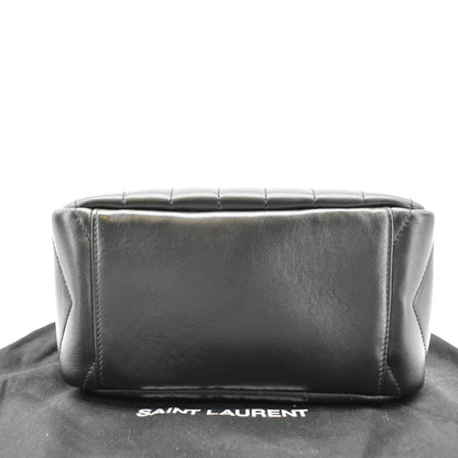 YVES SAINT LAURENT LouLou Bowling Small Quilted Monogram Crossbody Bag Black