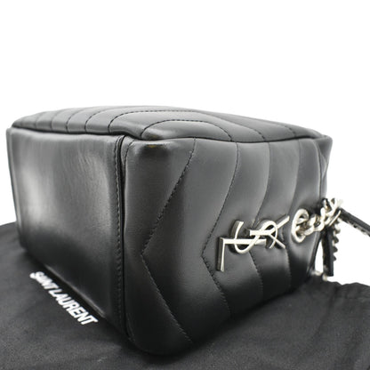 YVES SAINT LAURENT LouLou Bowling Small Quilted Monogram Crossbody Bag Black