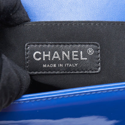 Chanel Medium Boy Chanel Patent leather Electric Blue with