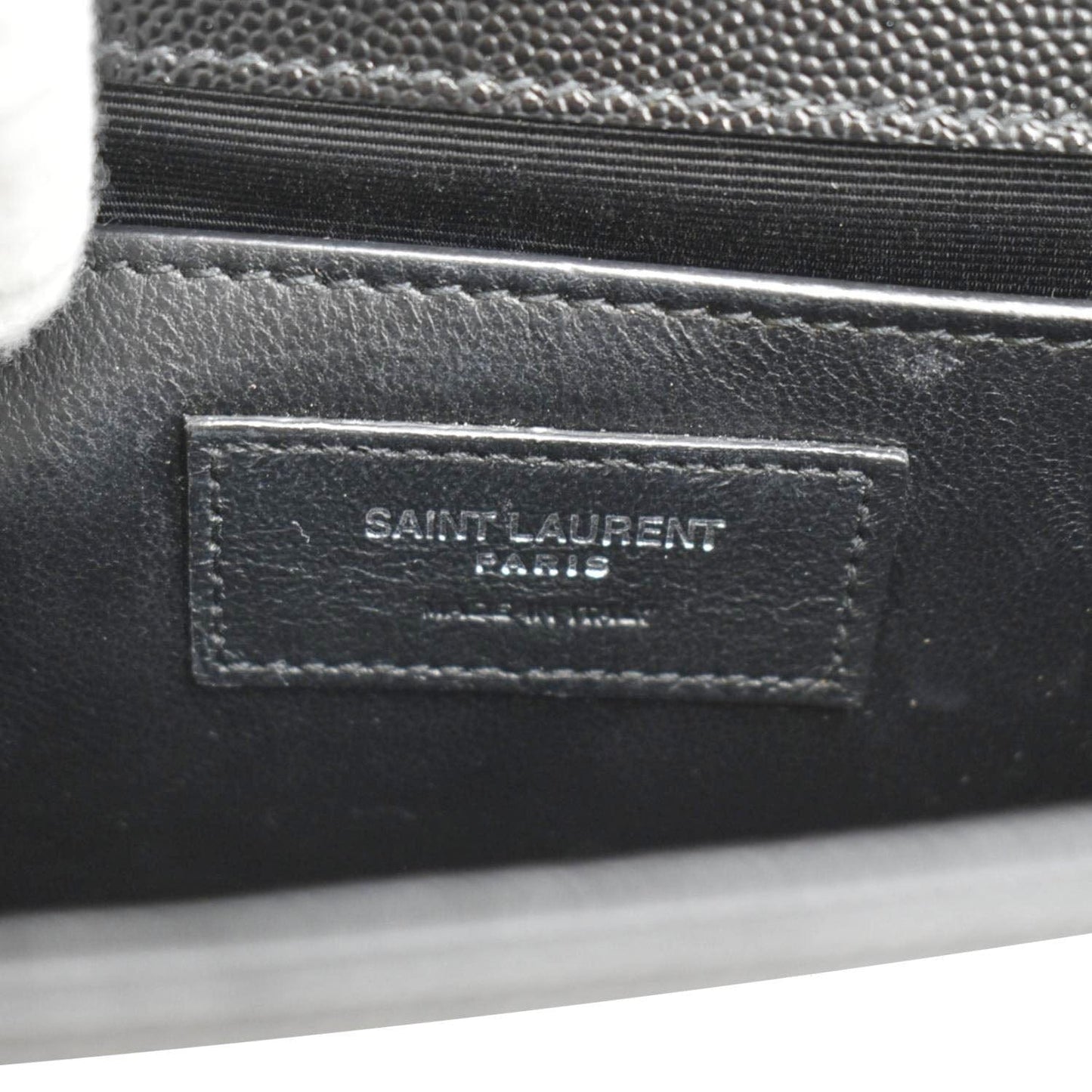 YVES SAINT LAURENT Kate Leather Chain Clutch Crossbody Bag Black