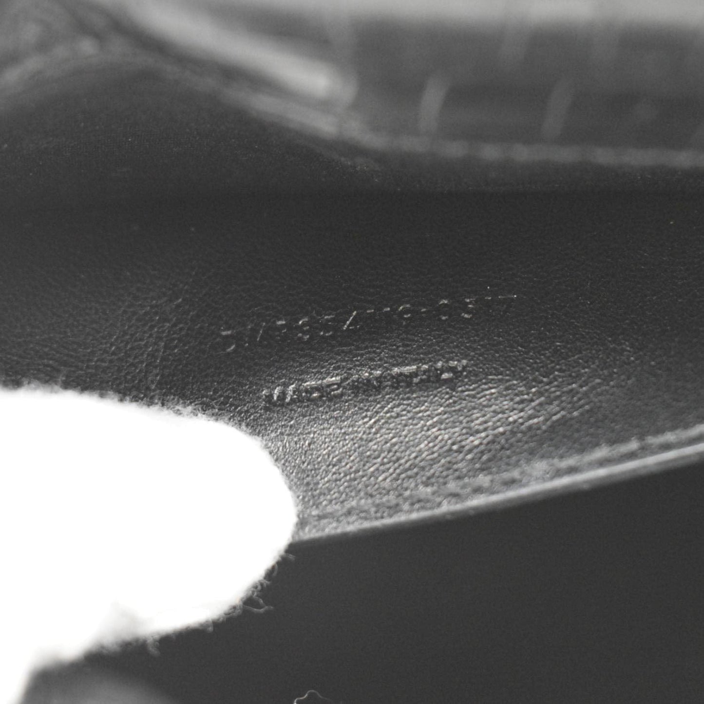 YVES SAINT LAURENT Kate Tassel Medium Crocodile Embossed Leather Crossbody Bag Black