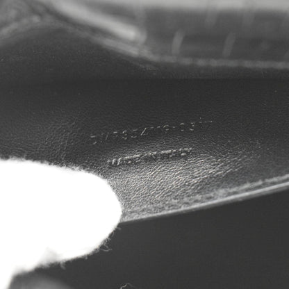 YVES SAINT LAURENT Kate Tassel Medium Crocodile Embossed Leather Crossbody Bag Black