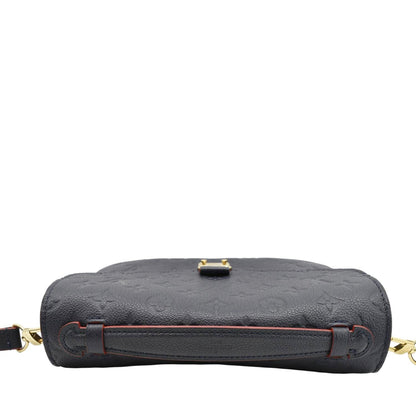 LOUIS VUITTON Metis Pochette Empreinte Leather Crossbody Bag Navy Blue