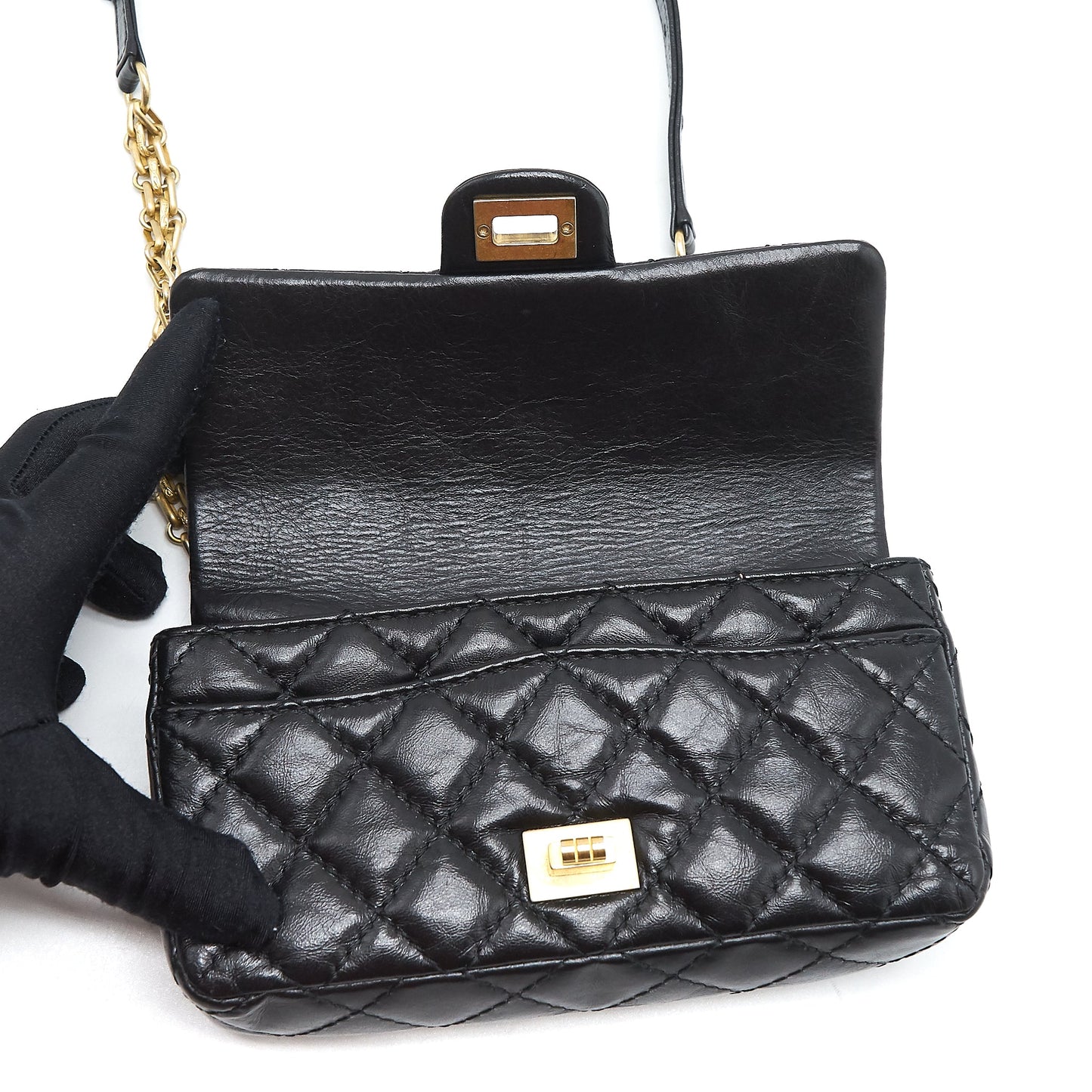 Chanel 2.55 Reissue mini waist Belt Bag black