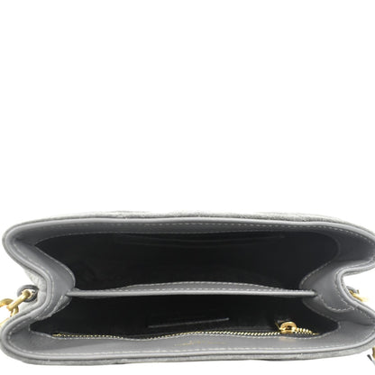 YVES SAINT LAURENT Loulou Toy Suede Crossbody Bag Gray