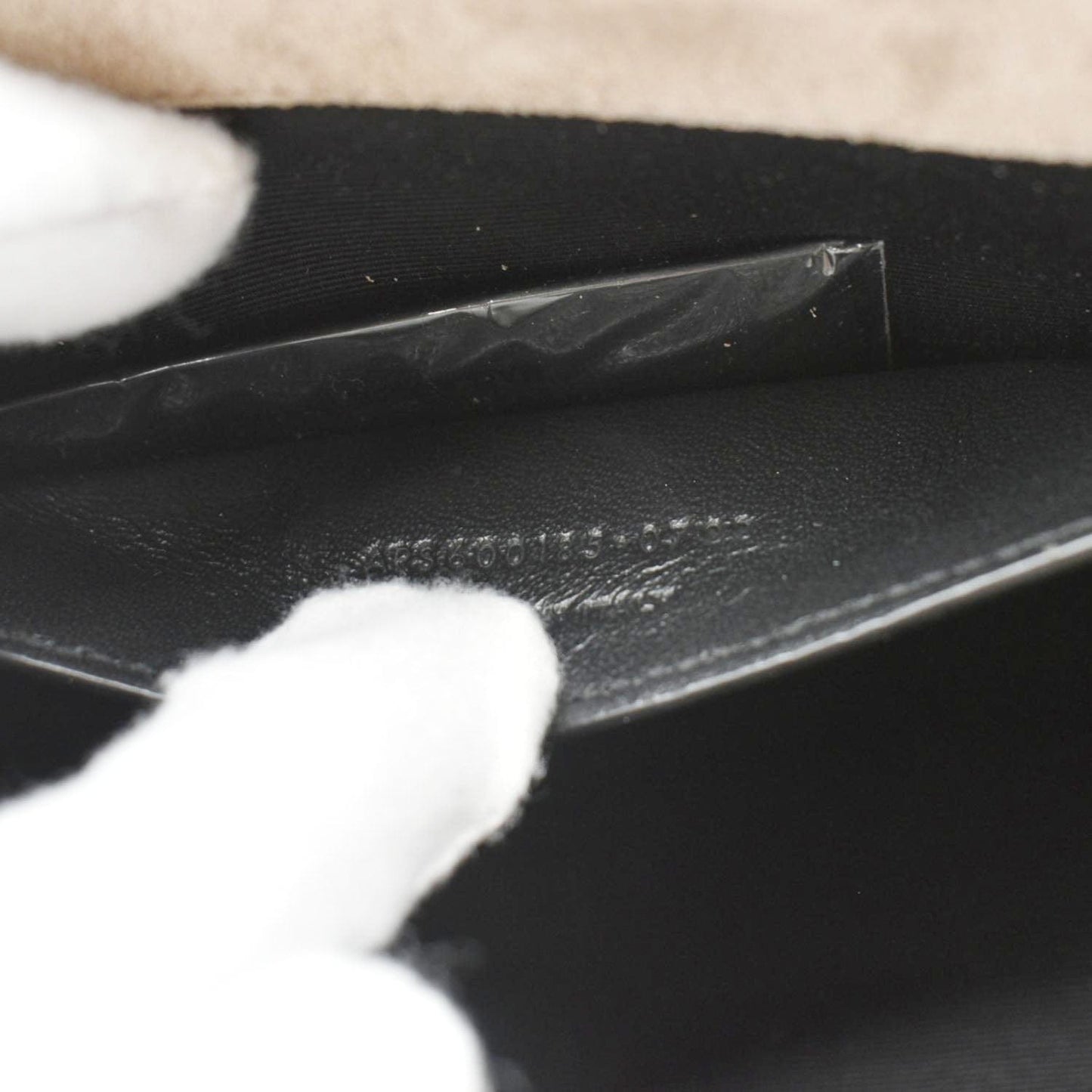 YVES SAINT LAURENT Medium Envelope Matelasse Suede Crossbody Bag Beige