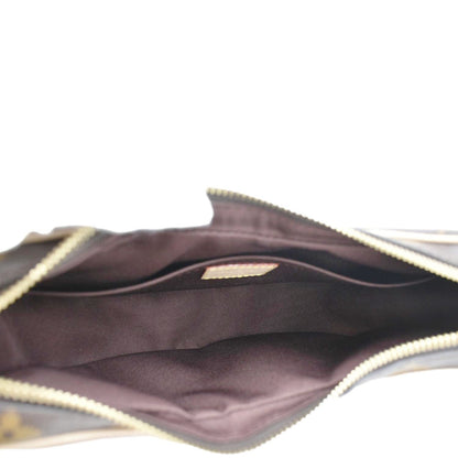 LOUIS VUITTON Croissant MM Monogram Canvas Shoulder Bag Brown