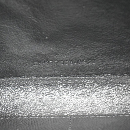 YVES SAINT LAURENT Cassandre Envelope Grain De Poudre Leather Chain Crossbody Bag Black