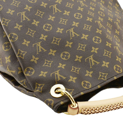 LOUIS VUITTON  Artsy MM Monogram Canvas Hobo Bag Brown