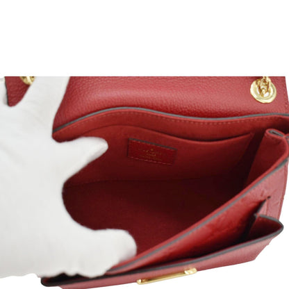 LOUIS VUITTON Vavin BB Monogram Empreinte Leather Shoulder Bag Red