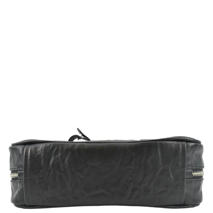 PRADA Re-edition 2001 Medium Antique Nappa Leather Shoulder Bag Black