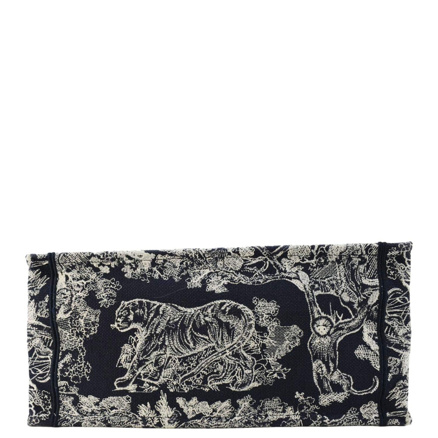 CHRISTIAN DIOR  Book Medium Toile De Jouy Reverse Embroidery Tote Blue