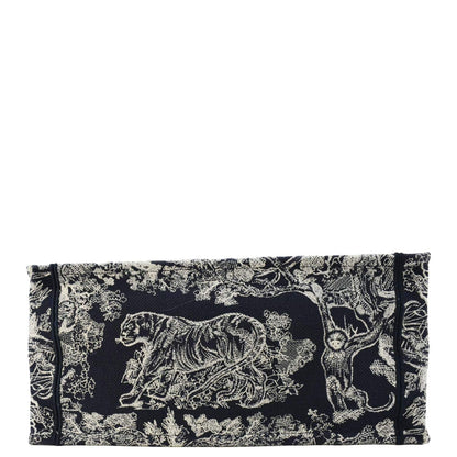 CHRISTIAN DIOR  Book Medium Toile De Jouy Reverse Embroidery Tote Blue