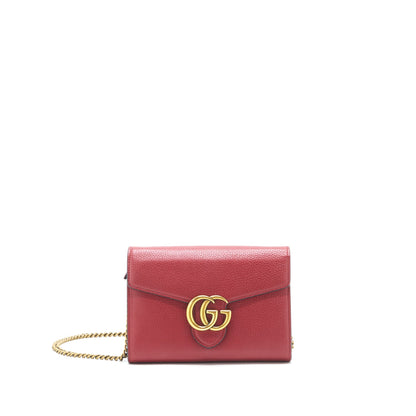 Gucci GG marmont Wallet on Chain Red