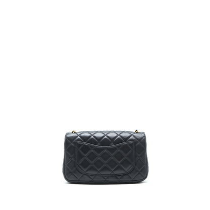 Chanel pearl crush mini rectangular flap bag lambskin black