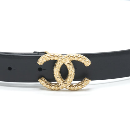 Chanel size95 22C Light gold tone CC Logo belt