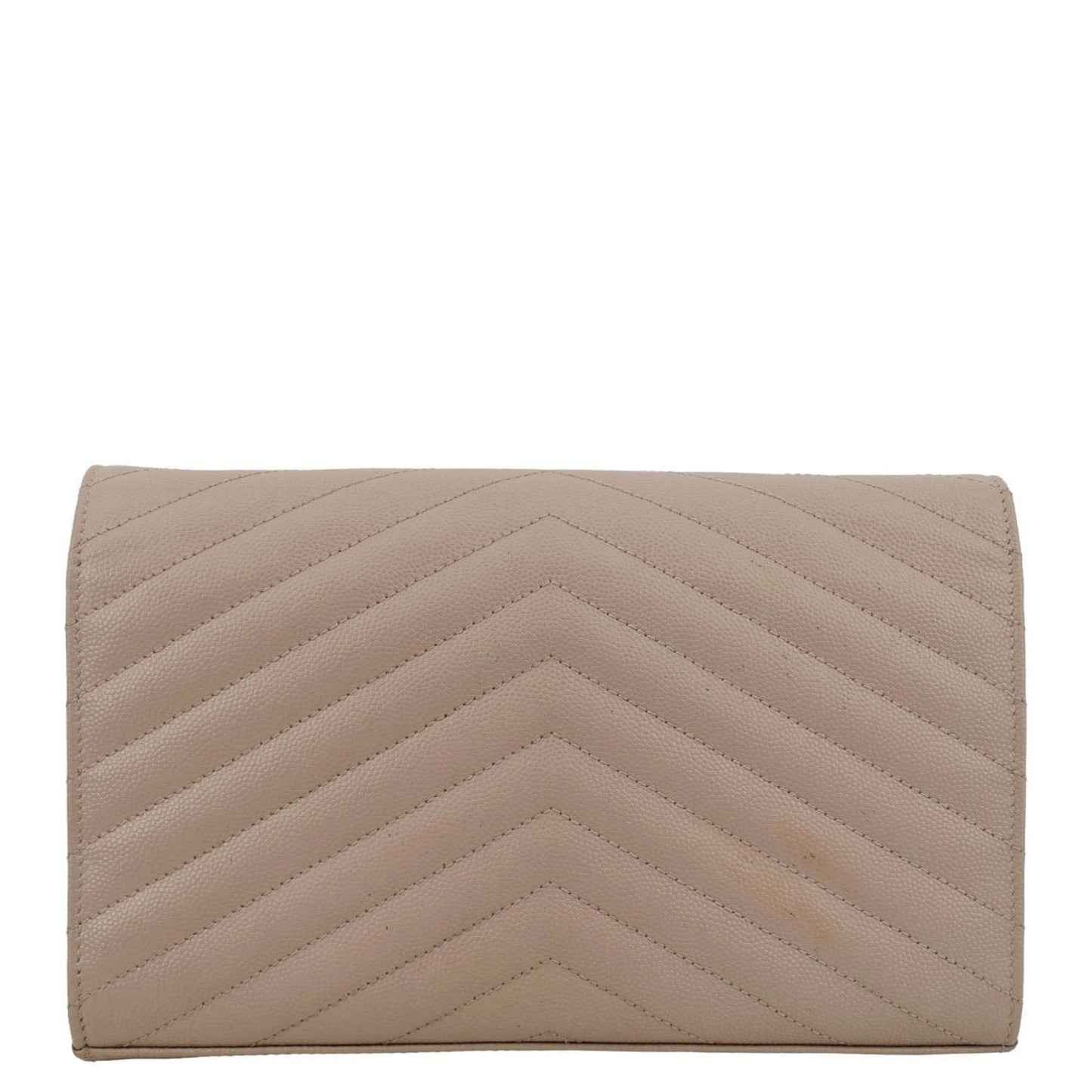 YVES SAINT LAURENT Cassandre Chain Wallet Leather Crossbody Bag Pink